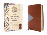 NIV Application Bible, Personal Size, Leathersoft, Brown/Blue, Red Letter, Comfort Print