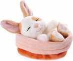 Kuscheltier Sleeping Pets Hase karamell gepunktet 12cm im Körbchen