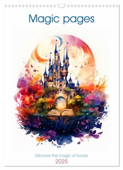 Magic pages - Discover the magic of books (Wall Calendar 2025 DIN A3 portrait), CALVENDO 12 Month Wall Calendar