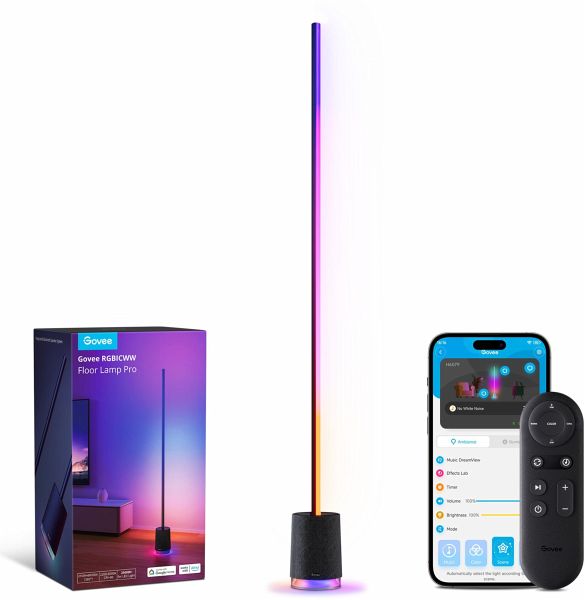 Govee - Lyra Corner Floor Lamp with Speaker black Govee - Lyra Corner Floor Lamp with Speaker black