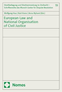 Cover European Law and National Organisation of Civil Justice