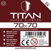 Shield Sleeves 1024476 - Shield Titan 12, 100 Super Sleeves für Kartengröße 70 x 70 mm, Spielkarten-Schutzhüllen Shield Sleeves 1024476 - Shield Titan 12, 100 Super Sleeves für Kartengröße 70 x 70 mm, Spielkarten-Schutzhüllen