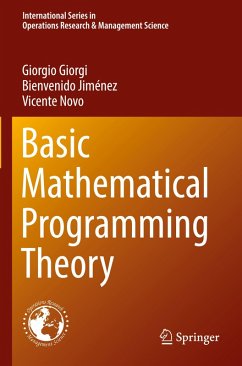 Basic Mathematical Programming Theory - Giorgi, Giorgio;Jiménez, Bienvenido;Novo, Vicente