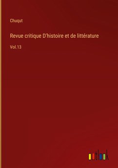 Revue critique D'histoire et de littérature