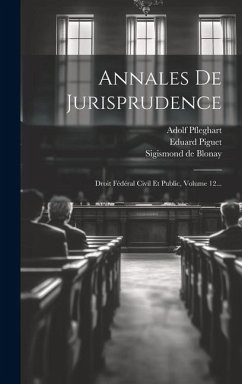 Annales De Jurisprudence: Droit Fédéral Civil Et Public, Volume 12... - Blonay, Sigismond De; Piguet, Eduard; Pfleghart, Adolf