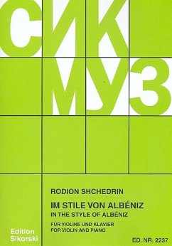 Cover Im Stile von Albeniz für Violine und Klavier