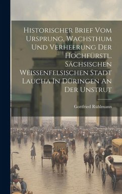 Cover Historischer Brief Vom Ursprung, Wachsthum Und Verheerung Der Hochfürstl. Sächsischen Weissenfelsischen Stadt Laucha In Düringen An Der Unstrut