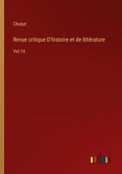 Revue critique D'histoire et de littérature