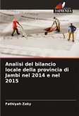 Analisi del bilancio locale della provincia di Jambi nel 2014 e nel 2015