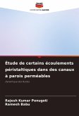 Étude de certains écoulements péristaltiques dans des canaux à parois perméables