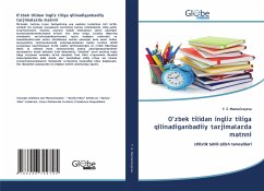 Cover O¿zbek tilidan ingliz tiliga qilinadiganbadiiy tarjimalarda matnni