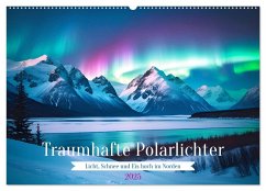 Traumhafte Polarlichter . Licht, Schnee und Eis hoch im Norden (Wandkalender 2025 DIN A2 quer), CALVENDO Monatskalender