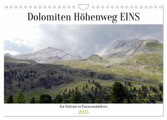 Der Dolomiten Höhenweg EINS in Panoramabildern (Wandkalender 2025 DIN A4 quer), CALVENDO Monatskalender - Calvendo;König, Max