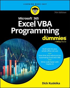 Microsoft 365 Excel VBA Programming for Dummies - Kusleika, Dick (Daily Dose, LLC)