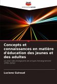 Concepts et connaissances en matière d'éducation des jeunes et des adultes