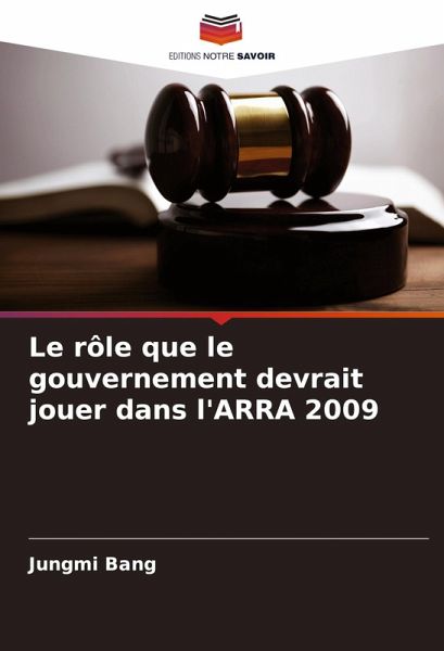 Le rôle que le gouvernement devrait jouer dans l'ARRA 2009 Le rôle que le gouvernement devrait jouer dans l'ARRA 2009