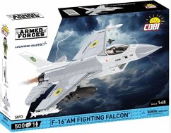 COBI Armed Forces 5893 - F-16AM Fighting Falcon, Mehrzweckflugzeug, Bausatz mit Sockel 1:48, 500 Klemmbausteine