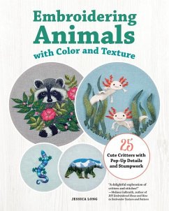 Cover Embroidering Animals with Color and Texture
