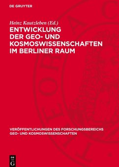 Cover Entwicklung der Geo- und Kosmoswissenschaften im Berliner Raum