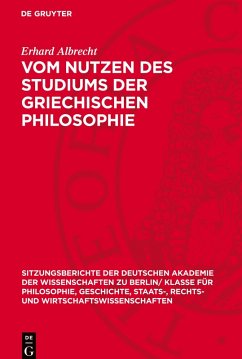 Cover Vom Nutzen des Studiums der griechischen Philosophie