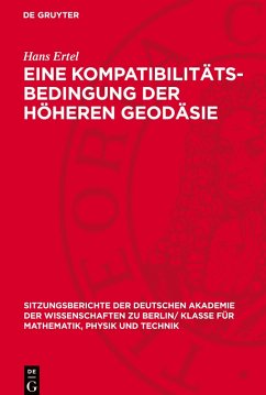 Cover Eine Kompatibilitäts-Bedingung der höheren Geodäsie