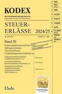 Cover KODEX Steuer-Erlässe 2024/25, Band III