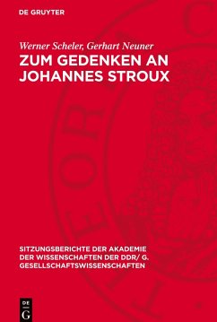 Cover Zum Gedenken an Johannes Stroux