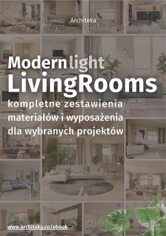 Cover Nowoczesny pokój dzienny - przydatne rozwiązania. Katalog z zestawieniami materiałów i wyposażenia (eBook, ePUB)