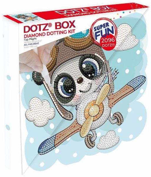DIAMOND DOTZ - Diamond Painting Panda Flugzeug