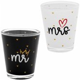 Schnapsglas-Set Motiv "Hochzeit Mr. & Mrs."