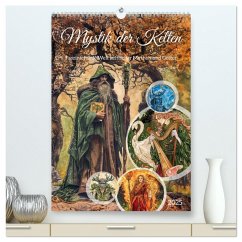 Mystik der Kelten - Faszinierende Welt keltischer Mythen und Götter (hochwertiger Premium Wandkalender 2025 DIN A2 hoch), Kunstdruck in Hochglanz