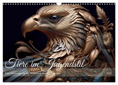 Tiere im Jugendstil - Eine Hommage an die Schönheit des Art Nouveau (Wandkalender 2025 DIN A3 quer), CALVENDO Monatskalender