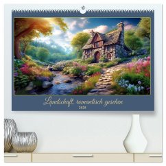 Landschaft romantisch gesehen (hochwertiger Premium Wandkalender 2025 DIN A2 quer), Kunstdruck in Hochglanz