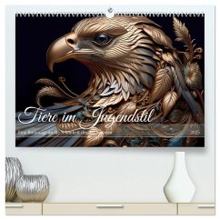 Tiere im Jugendstil - Eine Hommage an die Schönheit des Art Nouveau (hochwertiger Premium Wandkalender 2025 DIN A2 quer), Kunstdruck in Hochglanz