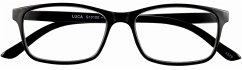 Cover Lesebrille LUCA, schwarz, +1.00 dpt mit Etui