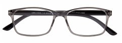 Lesebrille LUCA, grau-schwarz, +3.50 dpt mit Etui