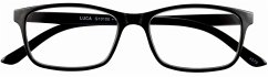 Lesebrille LUCA, schwarz, +2.00 dpt mit Etui