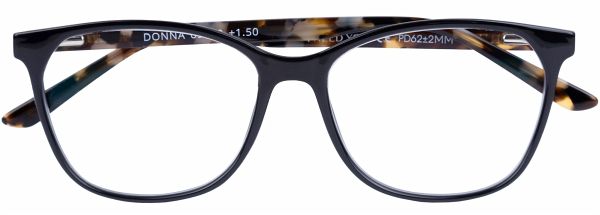 Lesebrille DONNA, schwarz, +2.50 dpt mit Etui Lesebrille DONNA, schwarz, +2.50 dpt mit Etui