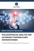 PHILOSOPHISCHE ANALYSE DER SICHERHEIT PERSÖNLICHER INFORMATIONEN