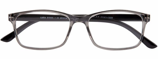 Lesebrille LUCA, grau-schwarz, +2.00 dpt mit Etui Lesebrille LUCA, grau-schwarz, +2.00 dpt mit Etui