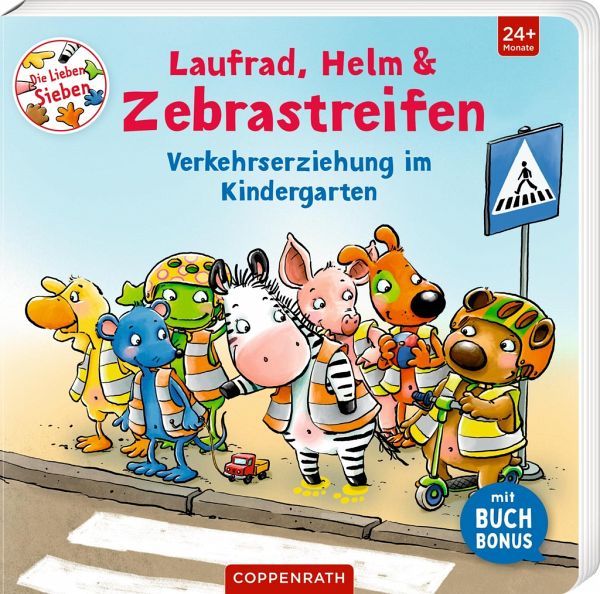 Laufrad, Helm & Zebrastreifen Laufrad, Helm & Zebrastreifen
