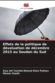 Effets de la politique de dévaluation de décembre 2015 au Soudan du Sud