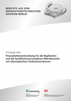 Prozesskettenentwicklung für die Replikation und die Qualifizierung komplexer Mikrobauteile mit mikrooptischen Funktions - Hein, Christoph