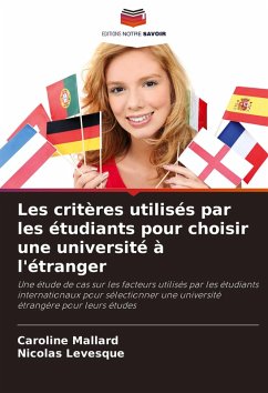 Cover Les critères utilisés par les étudiants pour choisir une université à l'étranger
