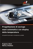 Progettazione di asciuga mani automatico con display della temperatura