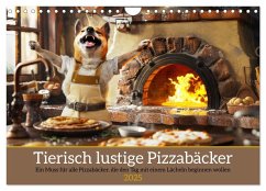 Tierisch lustige Pizzabäcker (Wandkalender 2025 DIN A4 quer), CALVENDO Monatskalender