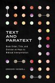 Text and Paratext (eBook, ePUB)