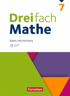 Cover Dreifach Mathe 7. Schuljahr - Baden-Württemberg - Schulbuch mit digitalen Hilfen, Erklärfilmen und Wortvertonungen