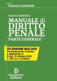 Cover Manuale di diritto penale. Parte generale