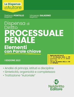 Dispensa di diritto processuale penale. Elementi con parole chiave Dispensa di diritto processuale penale. Elementi con parole chiave